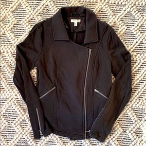 Silent + noise charcoal color zip moto jacket